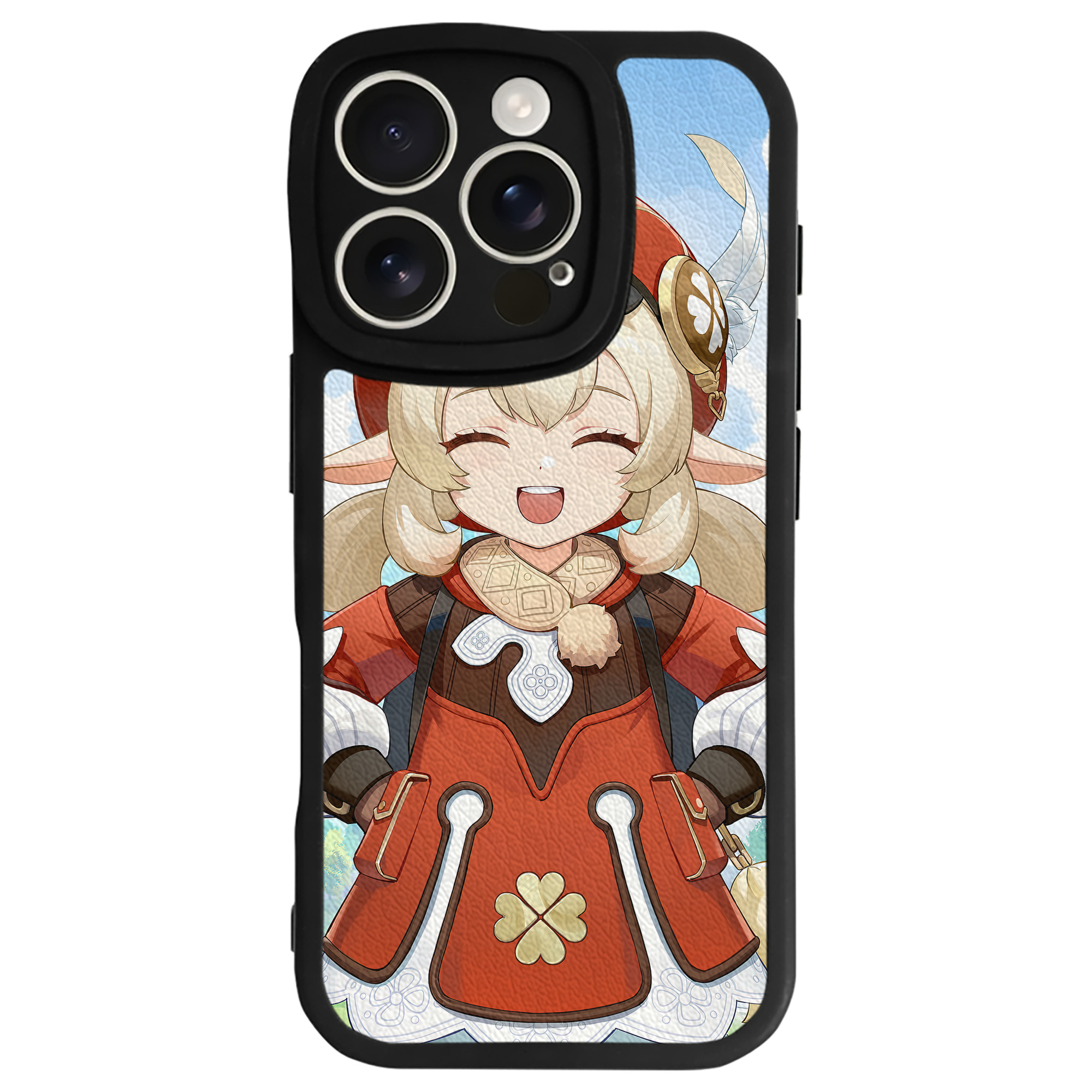 げんし神 genshin 【iPhone 16シリーズ対応】シリコンスマホケース（レザー調） 材質：シリコン